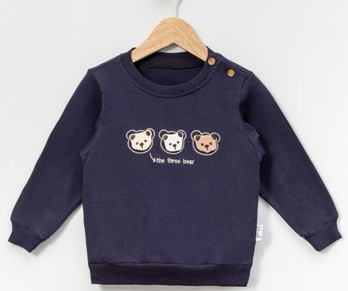 ERKEK ÇOCUK 1-4 YAŞ APLİKE  AYCIKLI SWEAT- AĞRI